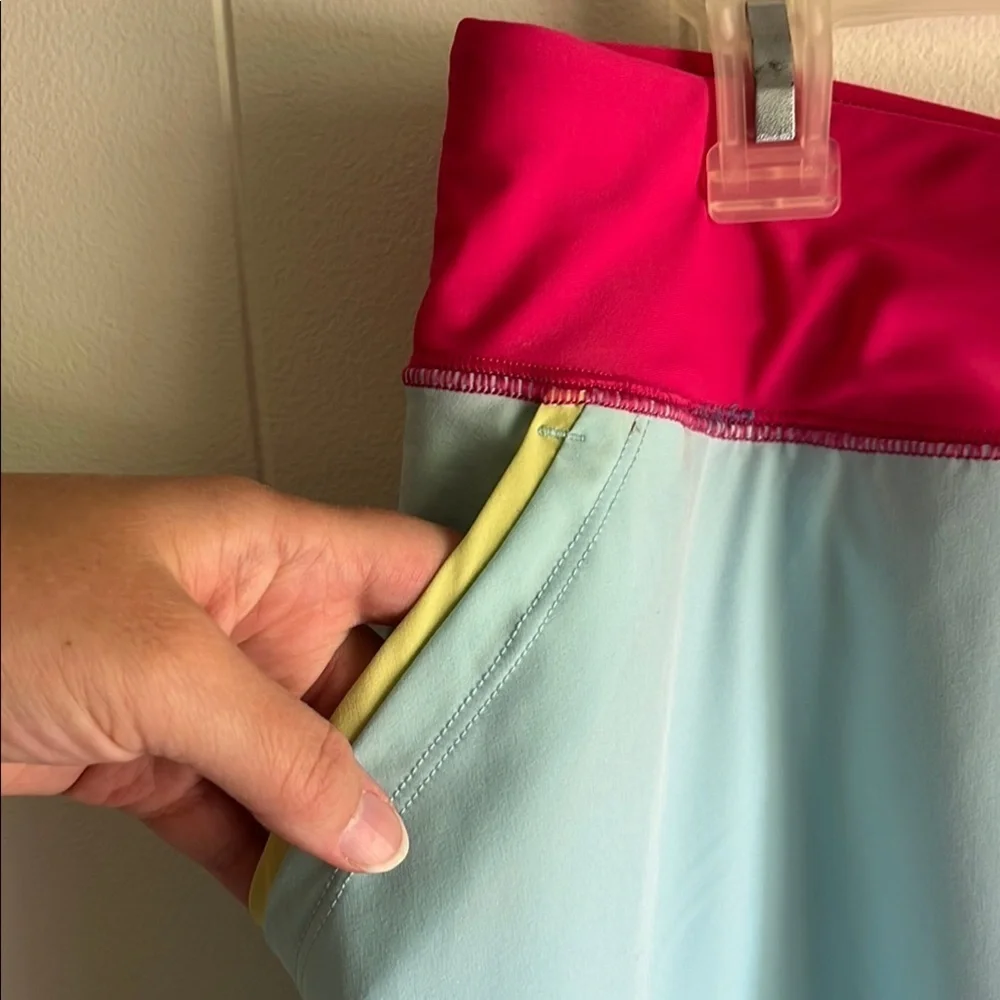 Lands' End Blue Swim Athletic Board Coastal Summer Skort with Shorts Sz 20